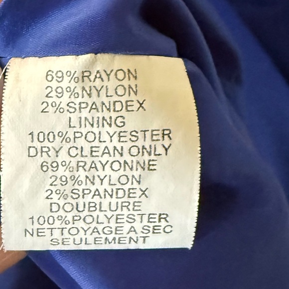 Trina Turk Royal Blue Pleated Belted Midi Dress With Gold Buckle - Picture 5 of 6